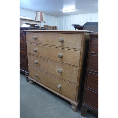 187 - A Victorian pine chest of drawers