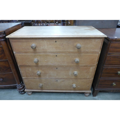 187 - A Victorian pine chest of drawers