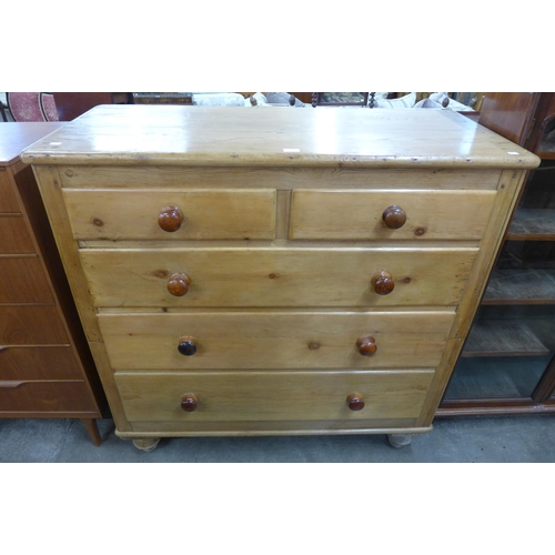 196 - A Victorian pine chest of drawers