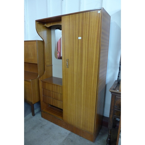 21 - A teak hallrobe