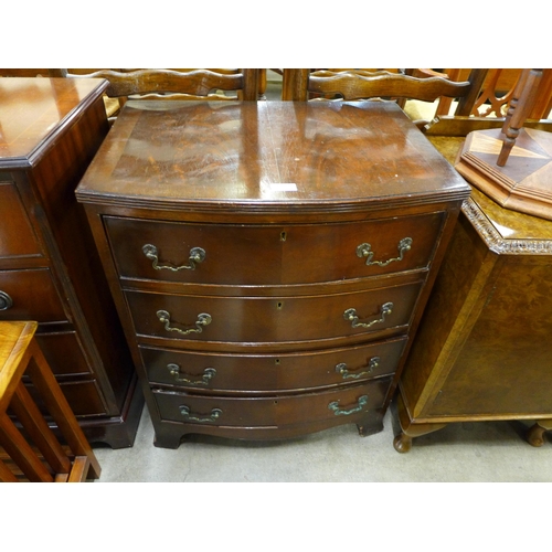 268 - A small mahogany bow front chest of drawers