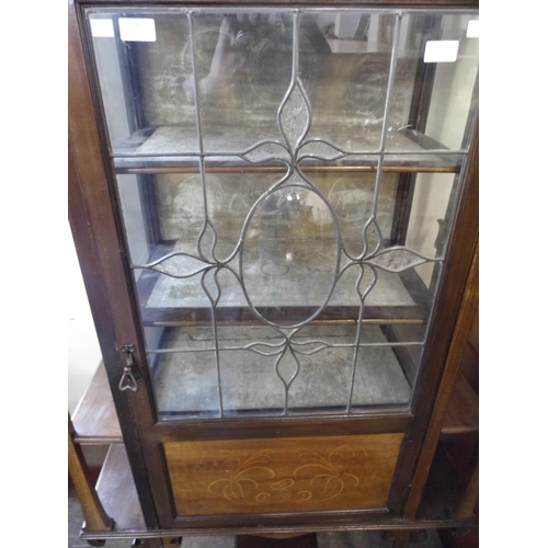 316 - An Art Nouveau inlaid mahogany display cabinet, manner of Shapland & Petter