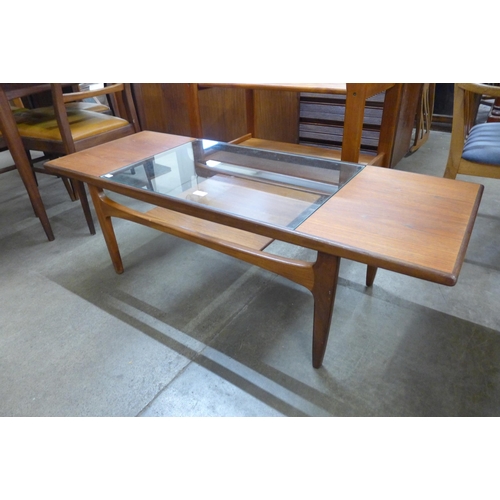 34 - A G-Plan Fresco teak and glass topped rectangular coffee table