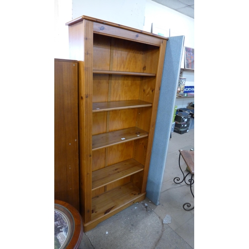 358 - A pine open bookcase