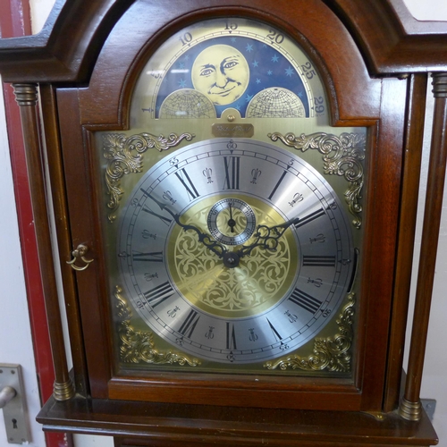 362A - A mahogany dwarf triple weight longcase clock, made by Richard Broad, Bodmin, Cornwall