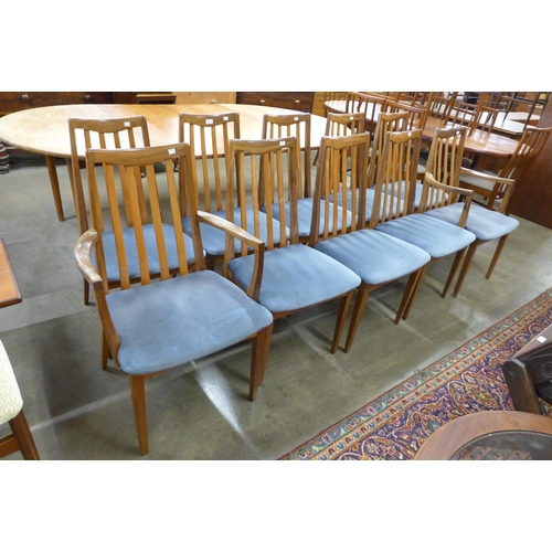 37 - A set of ten G-Plan Fresco teak dining chairs