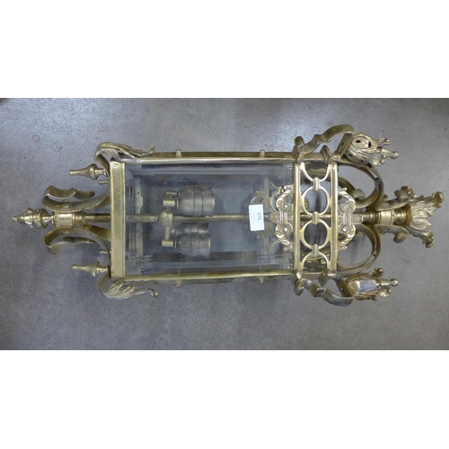 373 - A French style gilt metal ceiling lantern