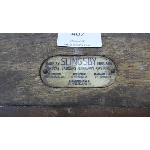 402 - A Slingsby industrial flatbed trolley