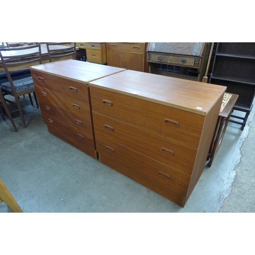 43 - A pair of Danish teak chests of drawers