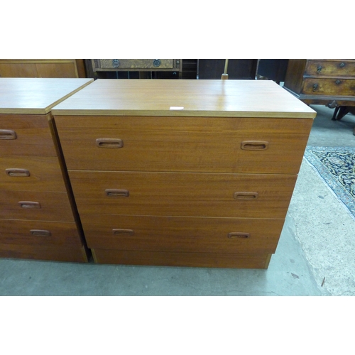 43 - A pair of Danish teak chests of drawers