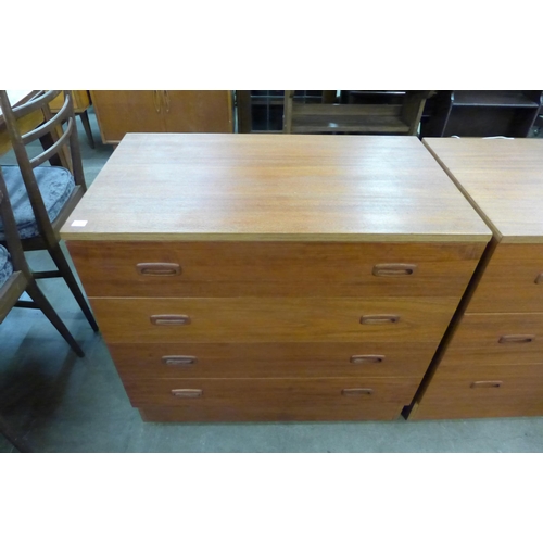 43 - A pair of Danish teak chests of drawers