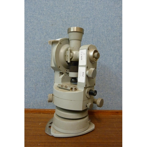 452 - A Zeiss theodolite, no case, (display only)