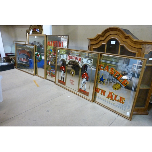 468 - Five assorted advertising mirrors