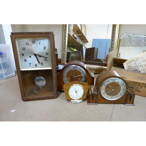 470 - Four assorted clocks