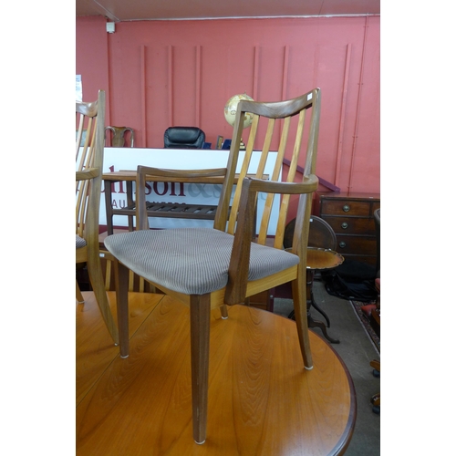 48 - A G-Plan Fresco teak extending dining table and six chairs