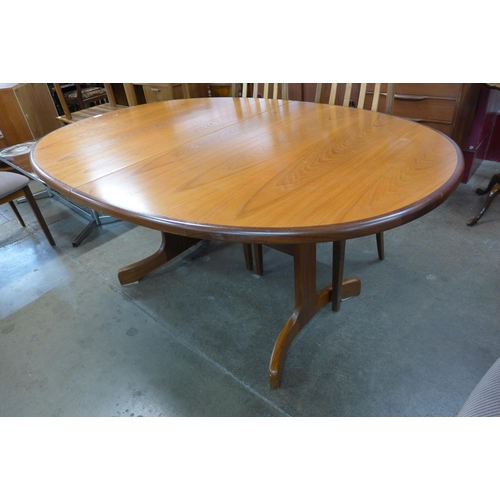 48 - A G-Plan Fresco teak extending dining table and six chairs