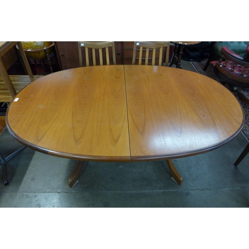 48 - A G-Plan Fresco teak extending dining table and six chairs