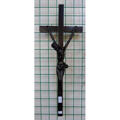 481 - A French ebonised crucifix