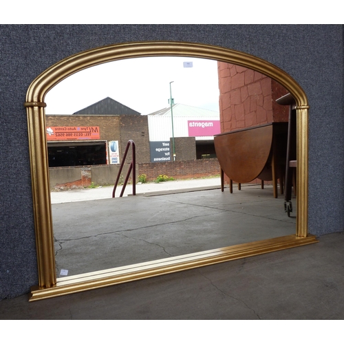 486 - A gilt framed overmantel mirror