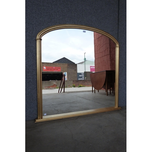 487 - A gilt framed overmantel mirror