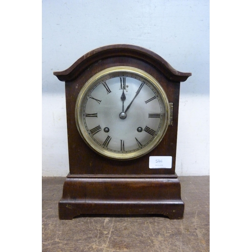 504 - An early 20th Century German mahogany bracket clock