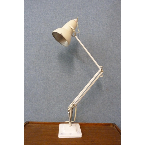 515 - A Herbert Terry & Sons white painted metal anglepoise desk lamp