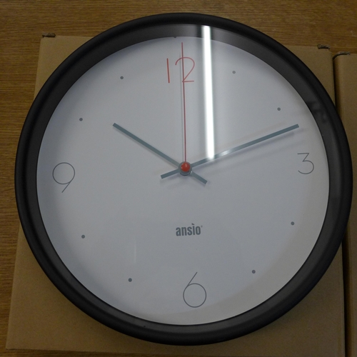 2097 - 3 Ansio 30cm round digital wall clocks - sealed