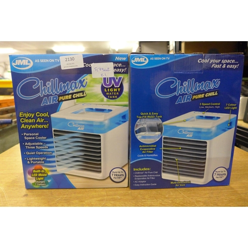 2130 - 2 Chillmax Air Pure chillers with LEDs - unused