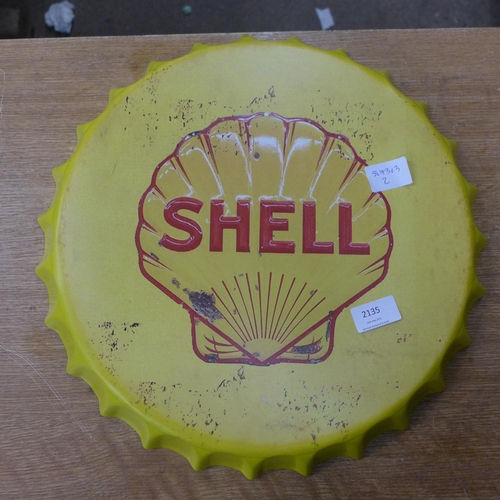 2135 - Shell bottle top sign