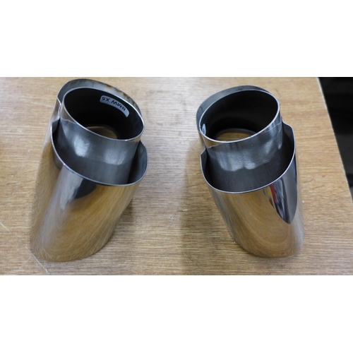 2140 - Exhaust tip car end mufflers, twin set stainless steel for BMW X5 - RRP £50