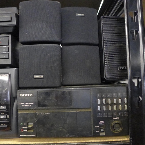 2206 - Stereo bundle: JVC cassette deck KD-V100,double cassette deck TP 505 A MK 2, Sansui integrated ampli... 