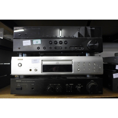 2227 - Yamaha AV receiver RX-V373, Denon CD player DCD-700AE & Denon amplifier DMA-250