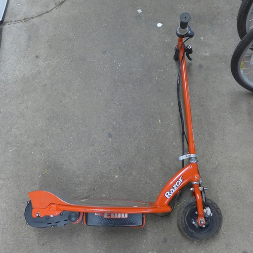 2295 - Two Razor electric scooters. Sold without chargers (Police repossession).