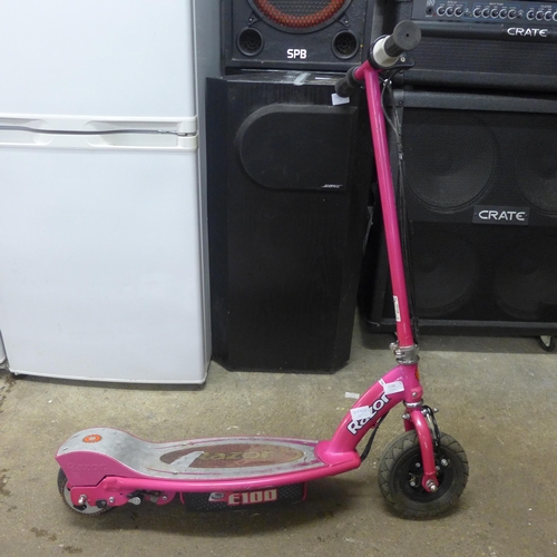 2295 - Two Razor electric scooters. Sold without chargers (Police repossession).