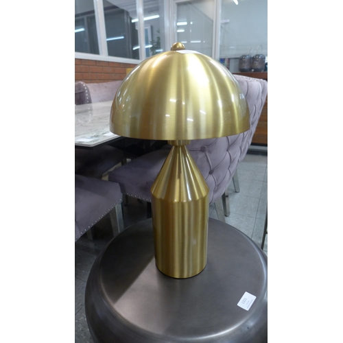 1334 - A gold meta table lamp * this lot is subject to VAT