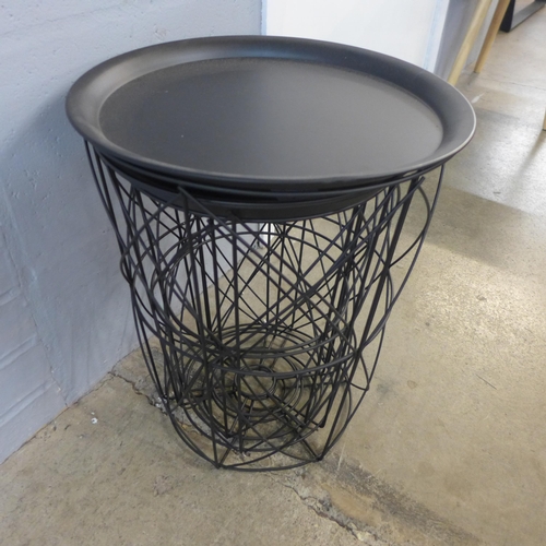 1432A - A set of three metal nesting tables