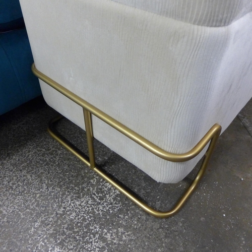 1471 - A cream storage stool with gold base