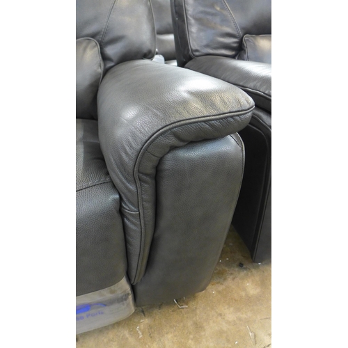 1474 - Maxwell Recliner Grey Leather, Original RRP £666.66 +VAT (4166-25) *This lot is subject to VAT