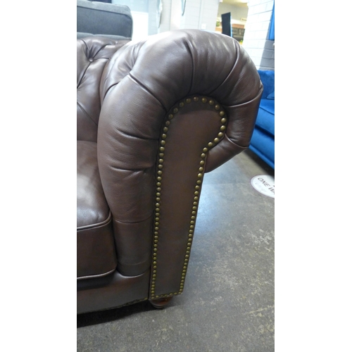 1525 - New Allington 3 Seater Brown leather Sofa, Original RRP £1666.66 +VAT (4166-28) *This lot is subject... 