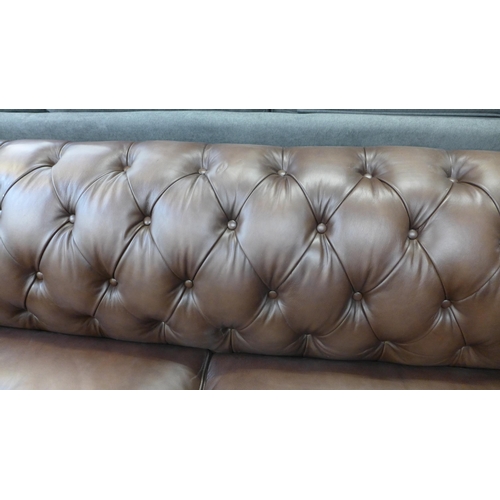 1525 - New Allington 3 Seater Brown leather Sofa, Original RRP £1666.66 +VAT (4166-28) *This lot is subject... 