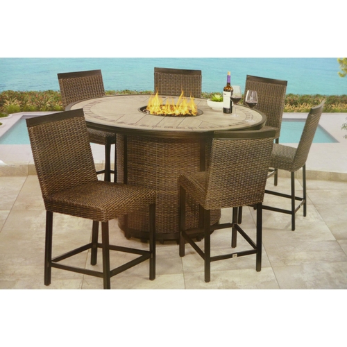 1533 - Conway 7Pc High Dining Fire Chat Set, Original RRP £1499.99 +VAT (4166-14) *This lot is subject to V... 