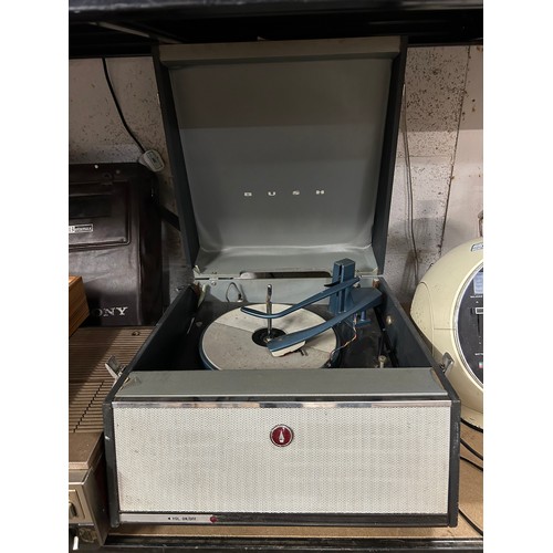 2210 - Vintage stereo bundle: turntable in box, Prinz Sound stereo module, Kodak Brownie movie projector A1... 