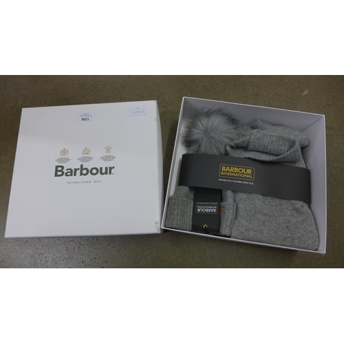 1208 - A Barbour hat and scarf set