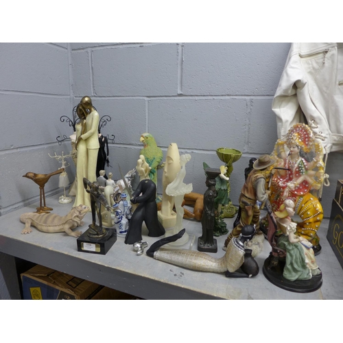 1228 - A collection of assorted figures and three jewellery stands **PLEASE NOTE THIS LOT IS NOT ELIGIBLE F... 