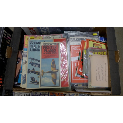 1236 - Two boxes of cassette and video tapes, mixed ephemera including music, sport, etc. **PLEASE NOTE THI... 