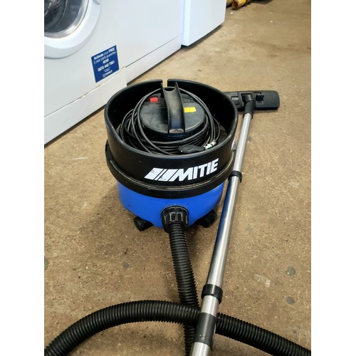 2227 - Mitre Numatic 1100w cylinder vac with pipes & tool - W