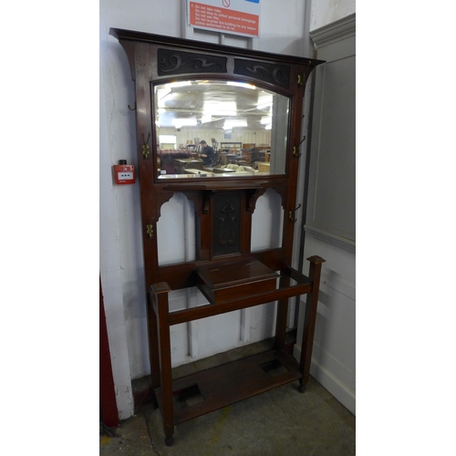 275 - An Art Nouveau mahogany hallstand