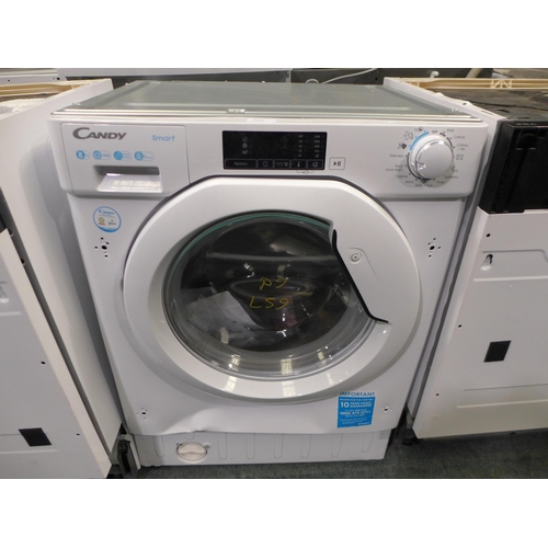 3028 - Candy Integrated Washing Machine (8kg) (H820xW600xD525), original RRP £314.17 inc. VAT - model no.:-... 