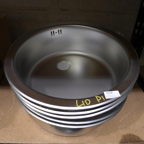 3097 - 5 x Installation Round Stainless Steel Sinks (450mm), original RRP £25 inc. VAT - model no.:- 100898... 