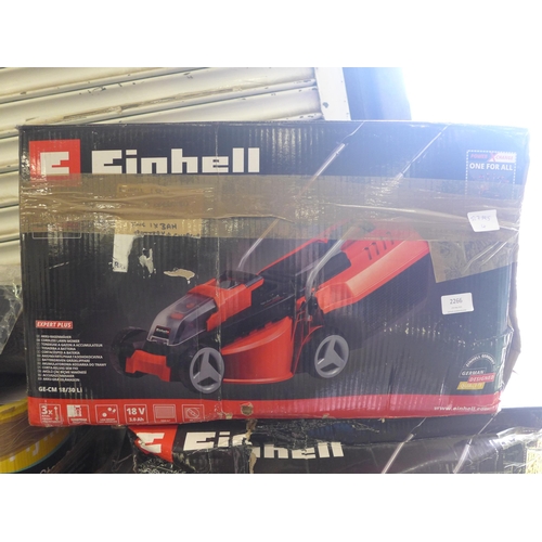 2266 - Einhell cordless lawn mower (GE-CM 18/30LI)  - returns from a well known retailer (may have parts mi... 